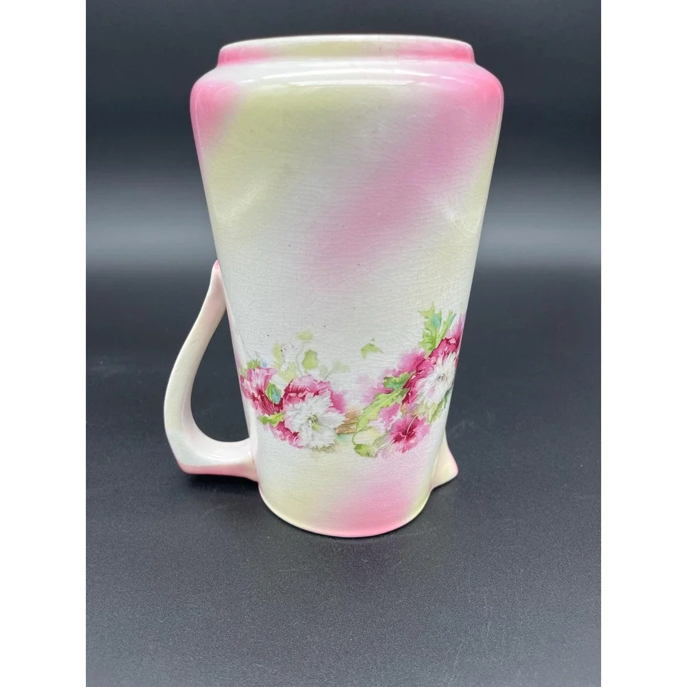 Victorian Pitcher Antique Gold Medal Floral Pitcher Owen China Co Vase